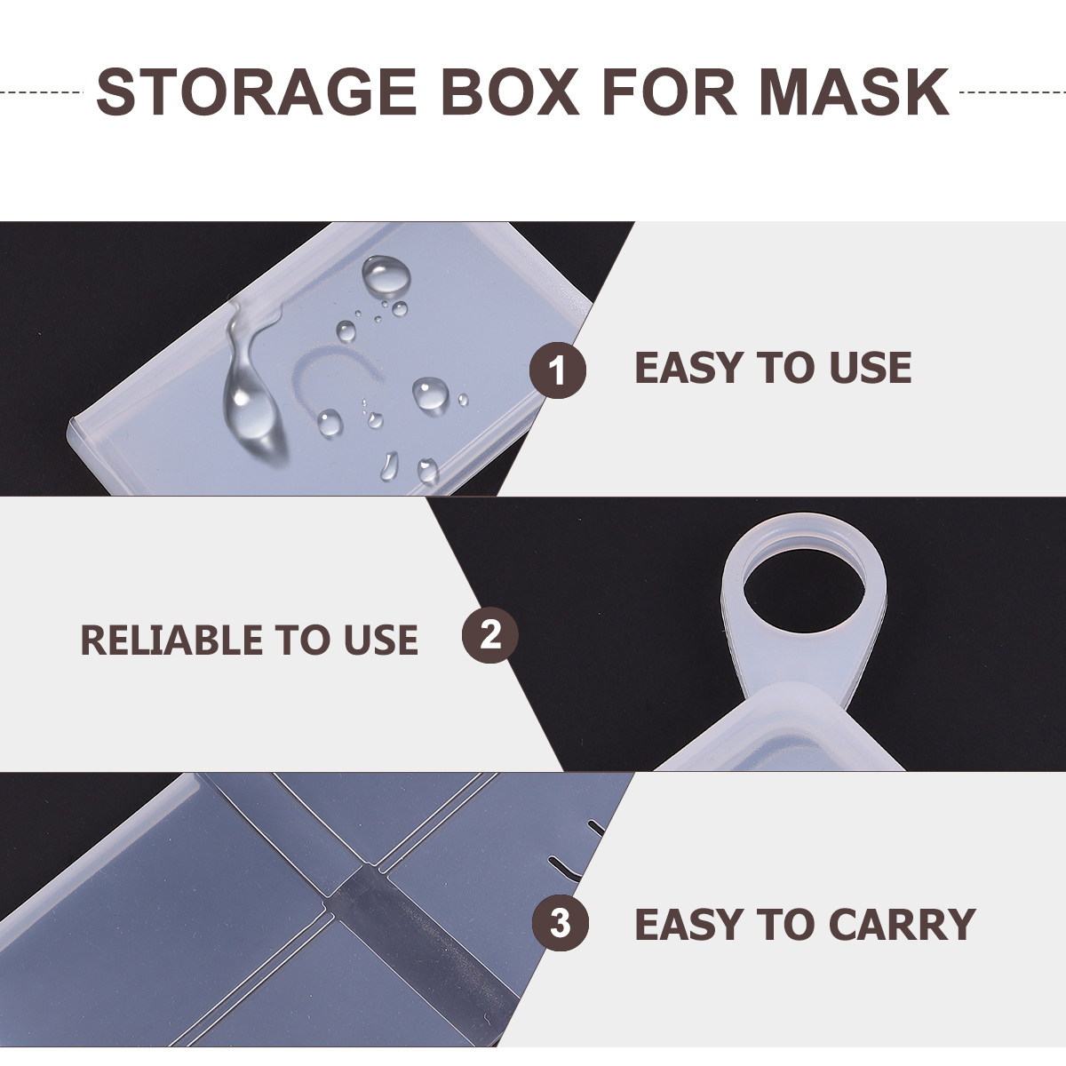 2 unidades de caixa de armazen - Face Mask Storage Box avaliação e preço